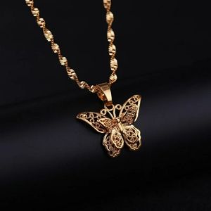 Butterfly Gold Necklace Pendants For Women | Girls